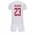 Denemarken Pierre-Emile Hojbjerg #23 Babykleding Uitshirt Kinderen WK 2022 Korte Mouwen (+ korte broeken)